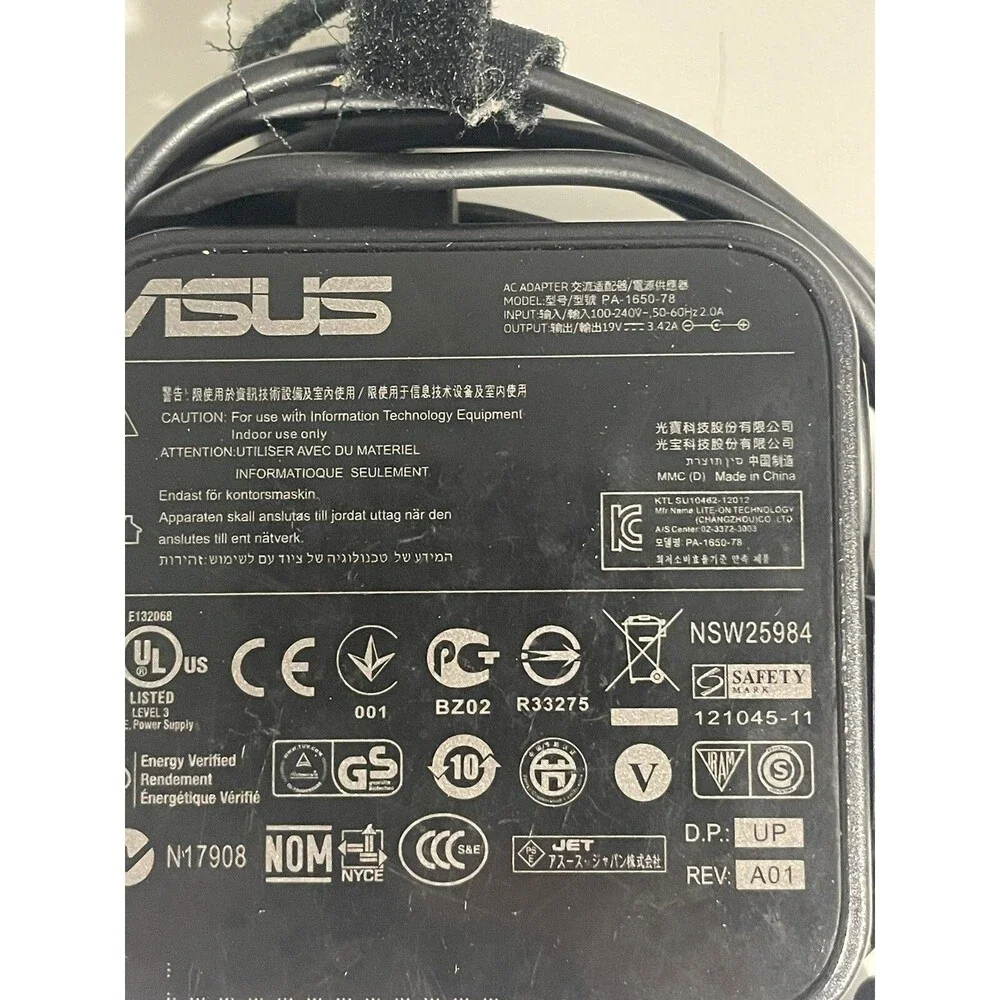 Genuine 65W Asus AC DC Adapter Model PA-1650-78 5.5 mm Tip 19V 3.42A OEM 🔌